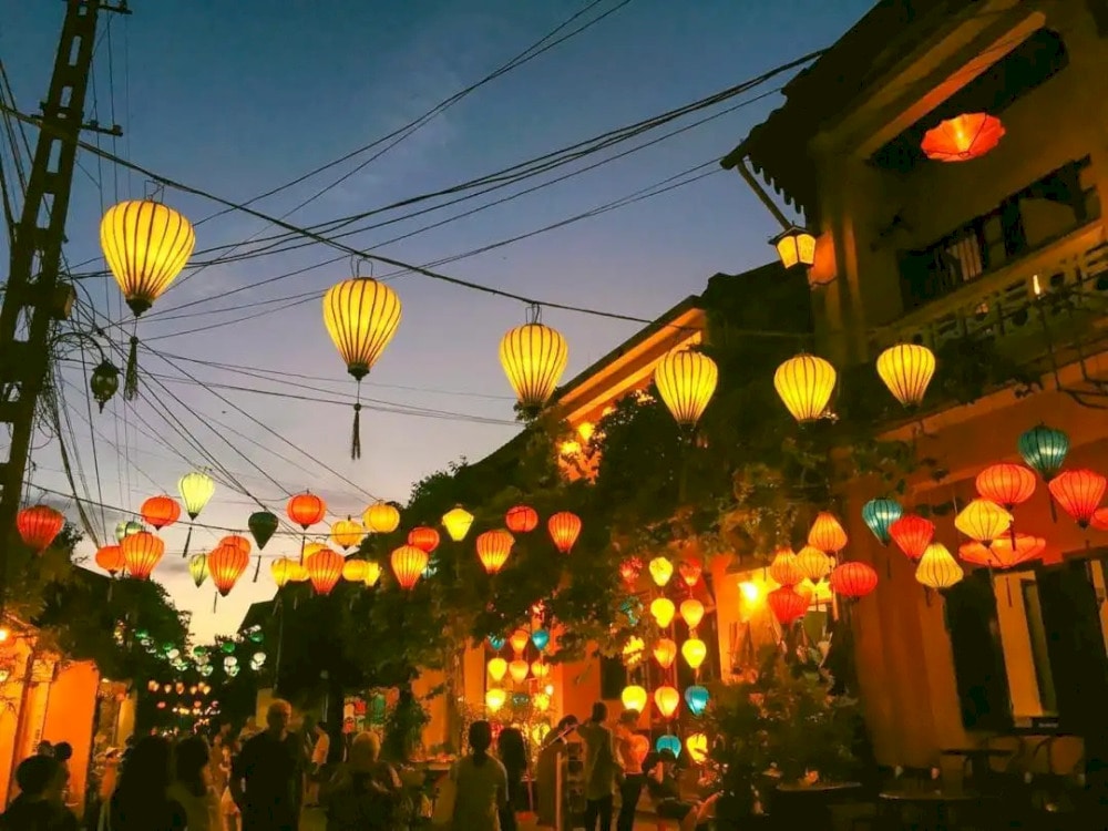 The soft glow from thousands of silk lanterns